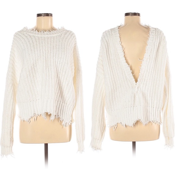 Wildfox Palmetto Sweater Clean White Reversible M - Picture 3 of 3